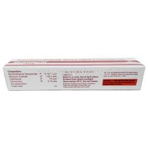 Queliderm Cream, Beclometasone 0.025% w/w / Clotrimazole 1% w/w / Neomycin 0.5% w/w,Cream 15g, Universal Life Sciences, Box information, Composition, Caution