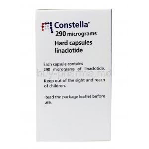 Constella, Linaclotide 290mcg, 28 capsules, Allergan, Box information, Dosage