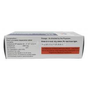Cefadrox KID, Cefadroxil 250mg, Dispersible Tablet, Aristo Pharmaceuticals, Box information, Composition, Caution