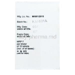Amlovas-M, Amlodipine 2.5 mg / Metoprolol Succinate 25 mg, Macleods Pharmaceuticals, , box  side