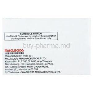Amlovas-M, Amlodipine 2.5 mg / Metoprolol Succinate 25 mg, Macleods Pharmaceuticals, , box view