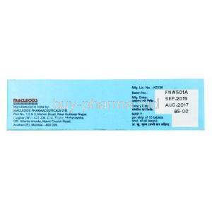 Acenomac, Acenocoumarol 3 mg, Macleods Pharmaceuticals, box side view