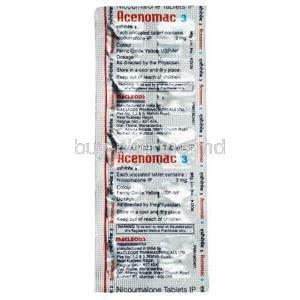 Acenomac, Acenocoumarol 3 mg, Macleods Pharmaceuticals, blister pack