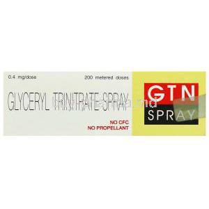 GTN Spray, Glyceryl Trinitrate Box