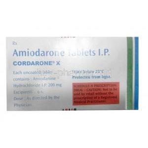 Cordarone X, Amiodarone 200mg, Sanofi India, Box information