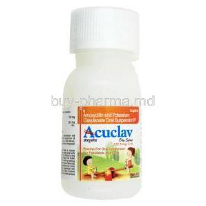 Acuclav Dry Syrup, Amoxycillin 200mg/ Clavulanic Acid 28.5mg, Dry Syrup 30mL, Macleods Pharmaceuticals Pvt Ltd, Bottle