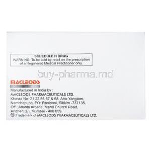 Amlovas XM, Amlodipine 5mg/ Metoprolol 50mg, Macleods Pharmaceuticals Pvt Ltd, box side presentation