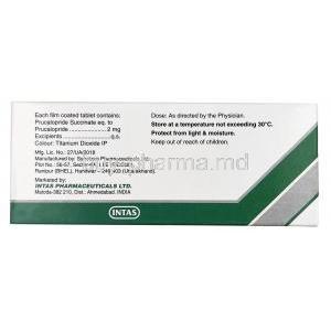 Pruwel-2, Prucalopride 2mg, Intas Pharma, Box information