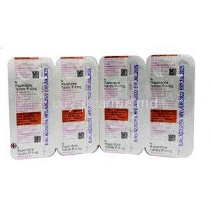 Risdone , Risperidone 4mg, Intas Pharma, Blisterpack back view