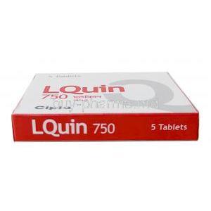 Lquin 750, Levofloxacin 750 mg, Cipla, Box bottom view