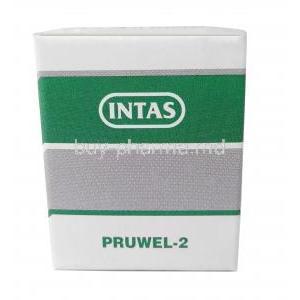 Pruwel-2, Prucalopride 2mg, Intas Pharma, Box side view