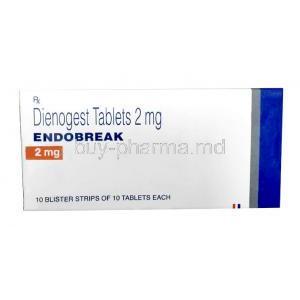 Endobreak, Dienogest 2mg, Torrent Pharmaceuticals Ltd, Box