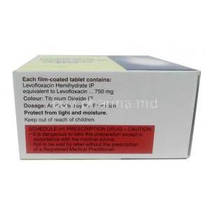 Levoflox 750, Levofloxacin 750mg, Cipla, Box information, Caution