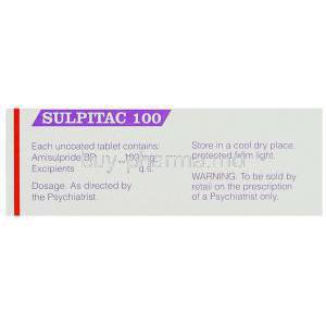 Sulpitac 100, Generic Solian,  Amisulpride Composition