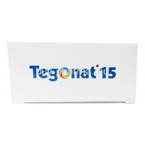 Tegonat,Tegafur 15mg, Gimeracil 4.35mg, Oteracil 11.8mg, 7 capsules, Natco Pharma, Box side view