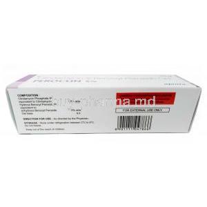 Peroclin Gel, Clindamycin 1% ww, Benzoyl Peroxide 5% ww,Gel 15g, Ajanta Pharma, Box information, Caution