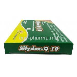 Silydoc Q10, 10tablets, DM Pharma Pvt Ltd., Box side view