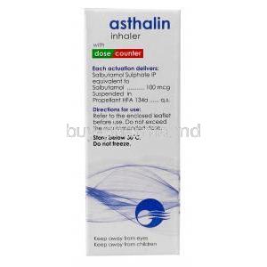 Asthalin Inhaler CFC Free, Salbutamol 100mcg,Inhaler 200 MD, Box information, Storage