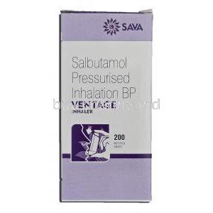 Ventage, Generic Ventolin, Salbutamol Pressurised Inhalation, 200 Metered Doses, Box