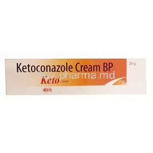 Keto cream, Ketoconazole 2%, cream 30g, Med Manor Organics Pvt Ltd, Box front view