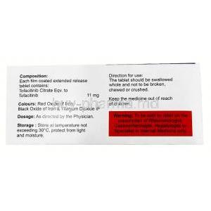 Jaknat XR, Tofacitinib 11mg, Natco Pharma, Box information, Warning