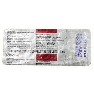 Jaknat XR, Tofacitinib 11mg, Natco Pharma, Blisterpack information