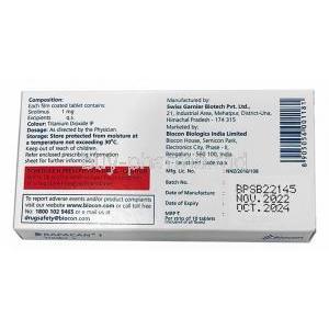 Rapacan, Sirolimus(Rapamycin) 1 mg, Biocon, Box information