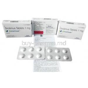 Siromus, Sirolimus 1mg box and tablet