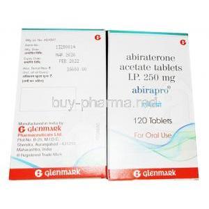 Abirapro, Abiraterone 250mg box