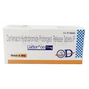 Dariten OD, Darifenacin 7.5mg, Sun Pharmaceutical Industries, Box front view