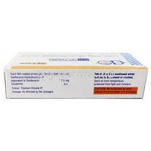 Dariten OD, Darifenacin 7.5mg, Sun Pharmaceutical Industries, Box information, Caution