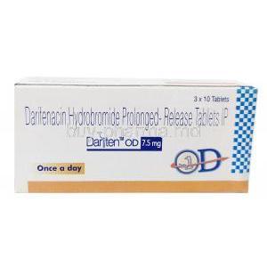 Dariten OD, Darifenacin 7.5mg, Sun Pharmaceutical Industries, Box back view