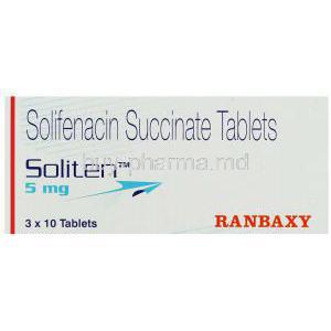 Soliten, Generic Vesicare, Solifenacin Box