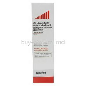 Haemaccel Infusion, Calcium Chloride 0.070g /Potassium Chloride 0.038g/Sodium Chloride 0.85g, Infusion 500mL, Abbott, Box information,Caution