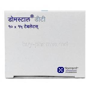 Domstal DT, Domperidone 10mg, Dispersible tablet, Torrent Pharma, Box side view-2