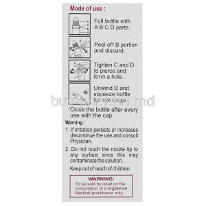 Tropicacyl, Generic Mydriacyl,  Tropicamide  Eye Drops Directions