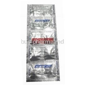 Ropark 0.25, Ropinirole 0.25mg, Sun Pharma, Sheet information,Manufacturer