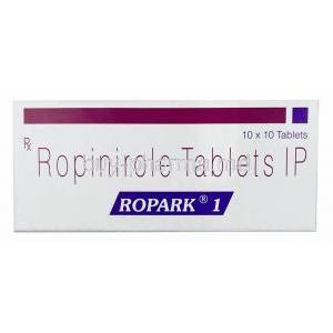 Ropark 1, Ropinirole 1mg, Sun Pharma, Box front view