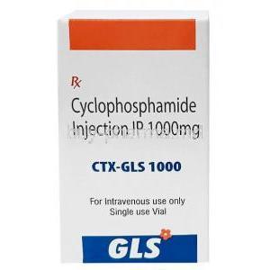 CTX-GLS Injection, Cyclophosphamide 1000mg, Injection, GLS Pharma Ltd, Box front view
