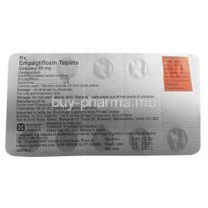 Cospiaq, Empagliflozin 10mg, Torrent Pharmaceuticals Ltd,Blisterpack information