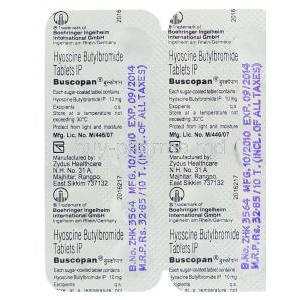 Buscopan,  Hyoscine Butylbromide Packaging
