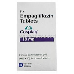 Cospiaq, Empagliflozin 10mg, Torrent Pharmaceuticals Ltd,Box front view