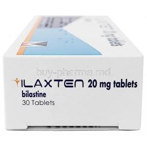 Ilaxten, Bilastine 20mg,A. Menarini Farmaceutica Internazionale SRL, Box side view