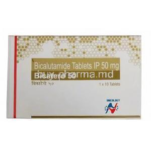 Bicatero, Bicalutamide 50mg, Hetero Drugs Ltd, Box front view