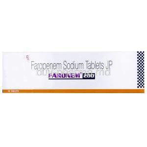 Faronem, Faropenem 200mg, Sun Pharma, Box front view (Sun Pharma)