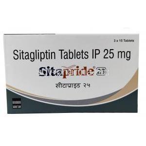 Sitapride 25, Sitagliptin 25mg, Micro Labs Ltd,Box top view