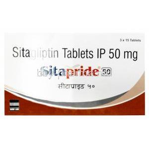 Sitapride 50, Sitagliptin 50mg, Micro Labs Ltd, Box front view