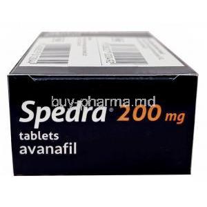 Spedra, Avanafil 200mg, A.Menarini Farmaceutica Internazionale S.R.L, Box side view