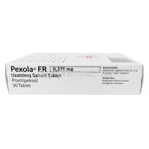 Pexola ER, Pramipexole 0.375mg, Boehringer Ingelheim, Box information, Manufacturer