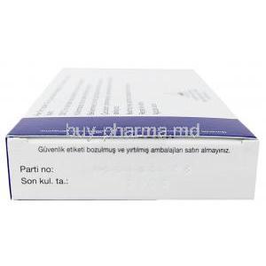 Paxil, Paroxetine 20 mg, GSK, Box side view
